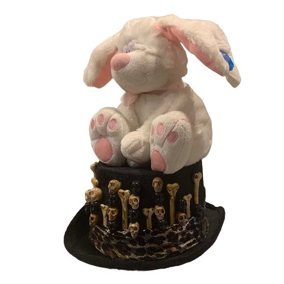 Mad Hatter hat custom one of a kind white rabbit Alice in Wonderland hatter cos - Picture 6 of 8